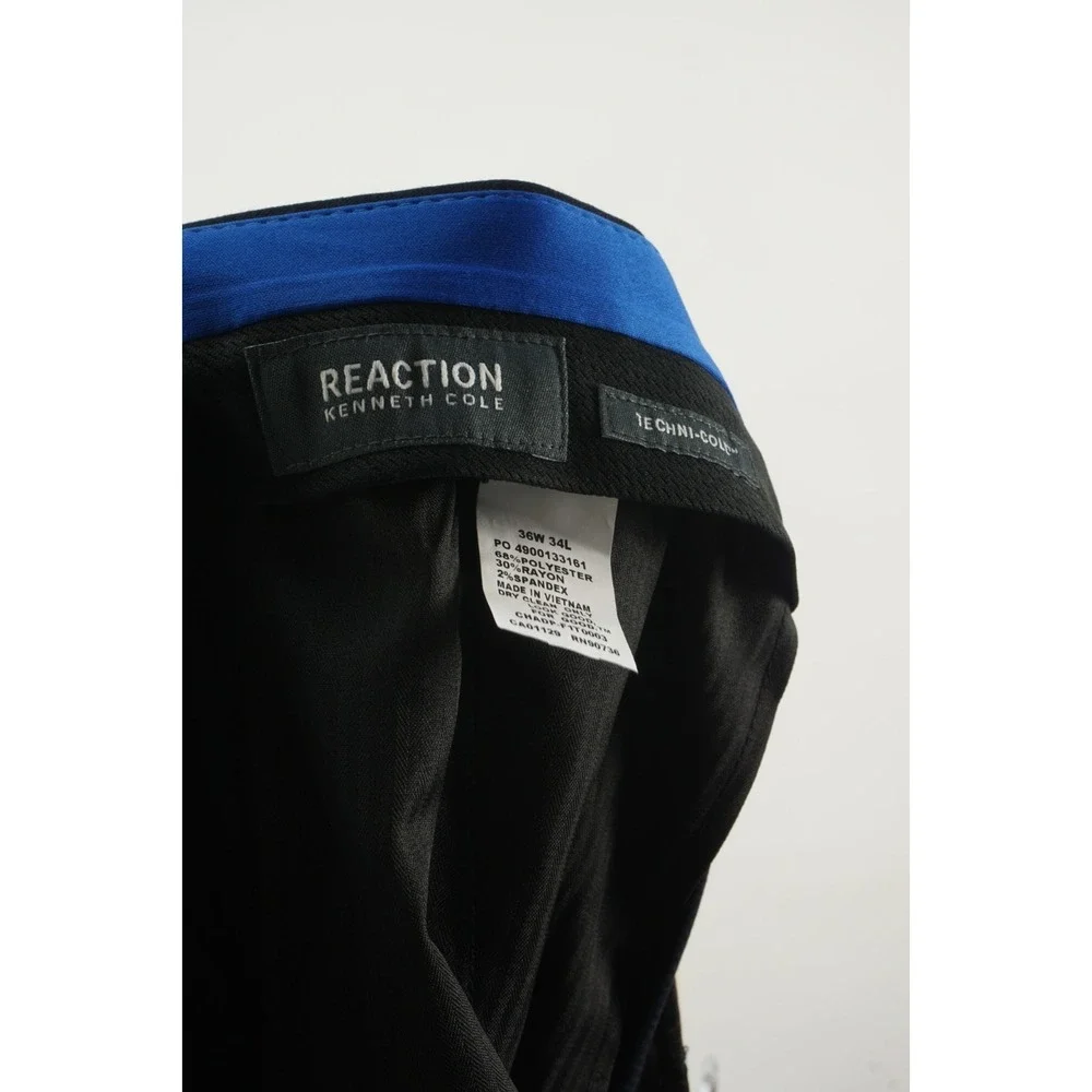 Kenneth Cole Techni-Cole Performance Twill Dress Pants Men's 36‎ x 34 Navy Blue